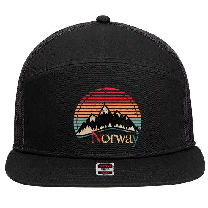 Norway Landscape Norway 7 Panel Mesh Trucker Snapback Hat