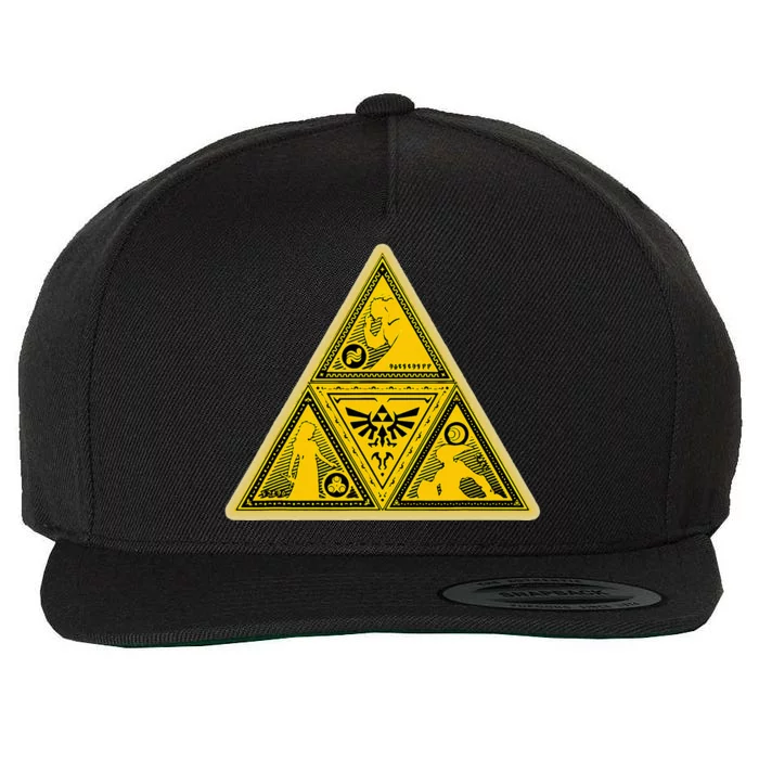 N.I.N.T.E.N.D.O Legend Of Z.E.L.D.A Glowing Triforce Graphic Wool Snapback Cap