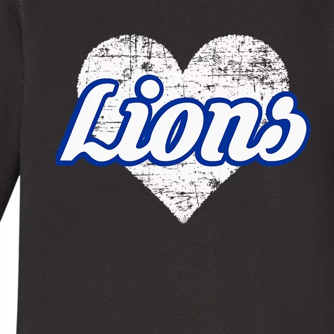 Northwest Lions Over Heart Baby Long Sleeve Bodysuit