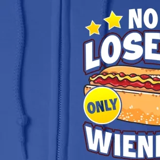 No Losers Only Wieners Hot Dog Pun Wurst Family Grilling Gift Full Zip Hoodie