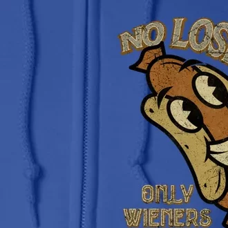 No Losers Only Wieners Hot Dog Lover Sausage Party Bbq Gift Full Zip Hoodie