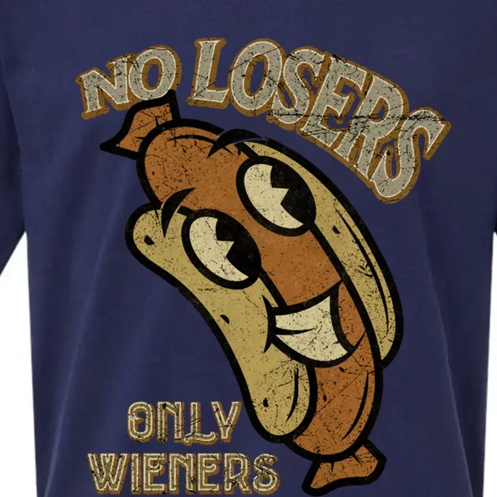 No Losers Only Wieners Hot Dog Lover Sausage Party Bbq Gift Sueded Cloud Jersey T-Shirt