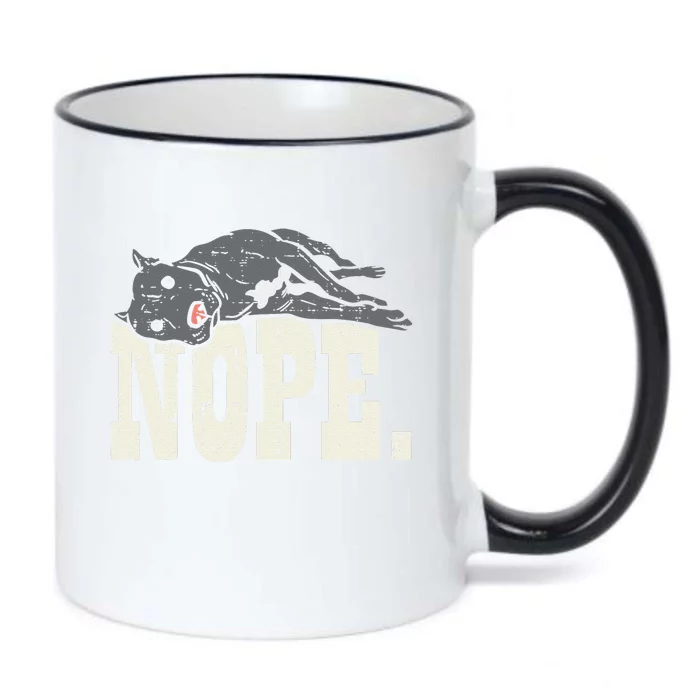 Nope Lazy Pitbull Funny Pitties Pet Dog Lover Owner Gift Black Color Changing Mug