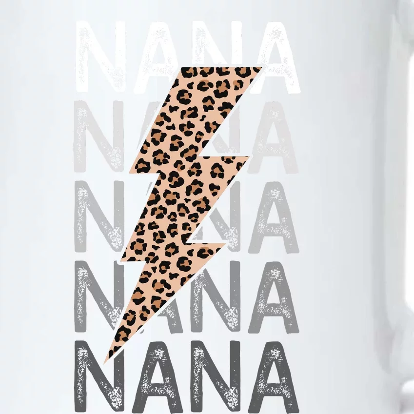 Nana Leopard Print New Grandma Bolt Black Color Changing Mug