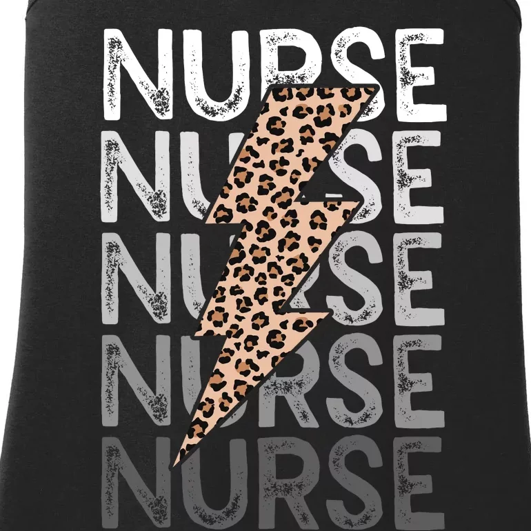 Nurse Leopard Print Nursing Student Grad Ladies Essential Tank