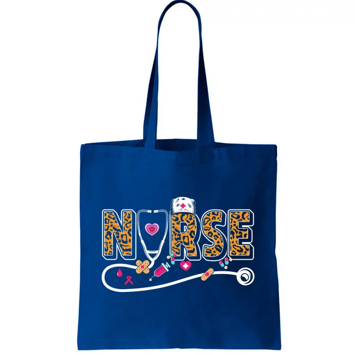 Nurse Leopard Print Stethoscope Love Rn Great Gift Tote Bag