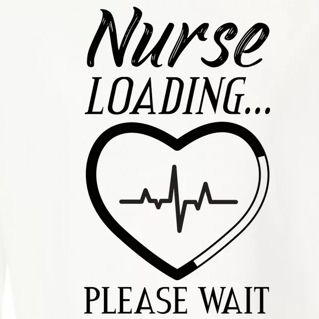 Nurse Loading.... Please Wait Cropped Pullover Crew