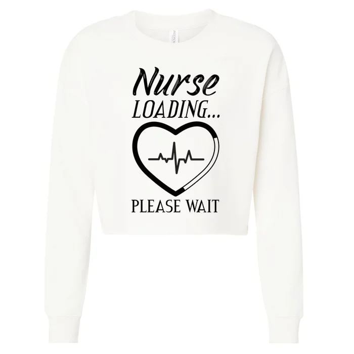 Nurse Loading.... Please Wait Cropped Pullover Crew