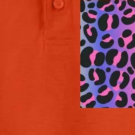 Neon Leopard Pattern Dry Zone Grid Performance Polo