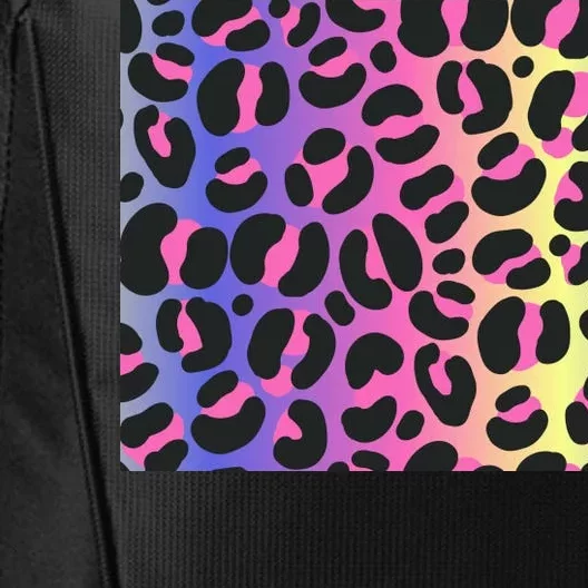 Neon Leopard Pattern City Backpack