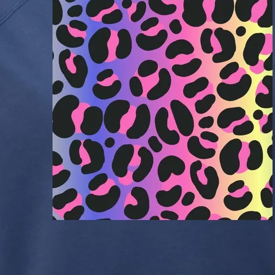 Neon Leopard Pattern Performance Fleece Hoodie