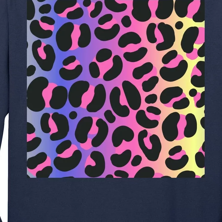 Neon Leopard Pattern Tall Long Sleeve T-Shirt