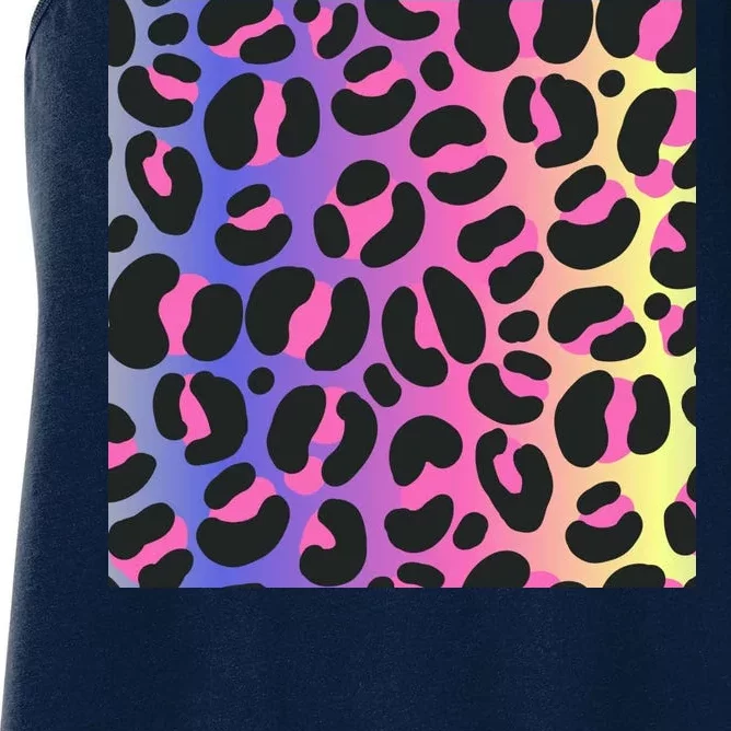 Neon Leopard Pattern Women's Racerback Tank