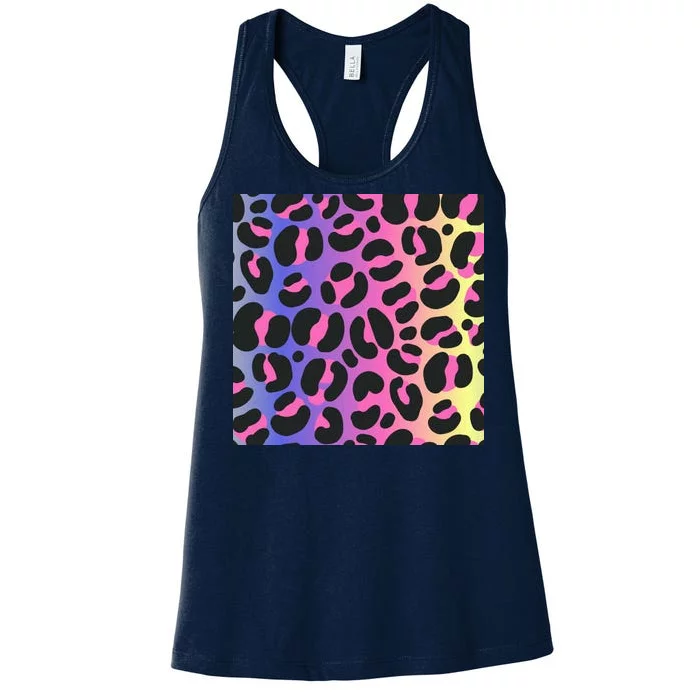 Neon Leopard Pattern Women's Racerback Tank