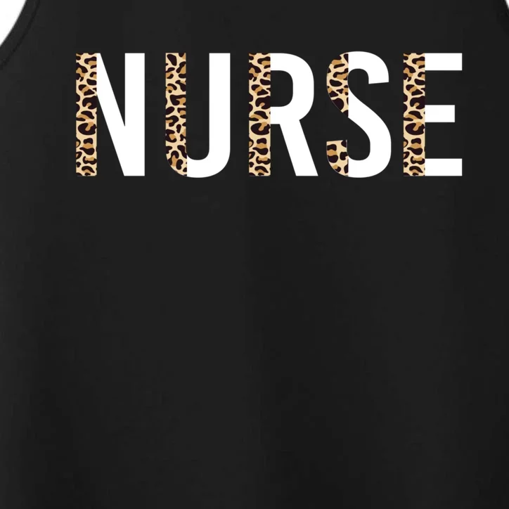 Nurse Leopard Print Nursing School Cute Gift Performance Tank