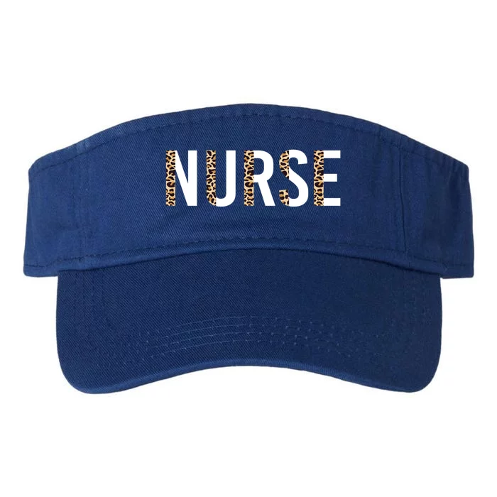 Nurse Leopard Print Nursing School Cute Gift Valucap Bio-Washed Visor