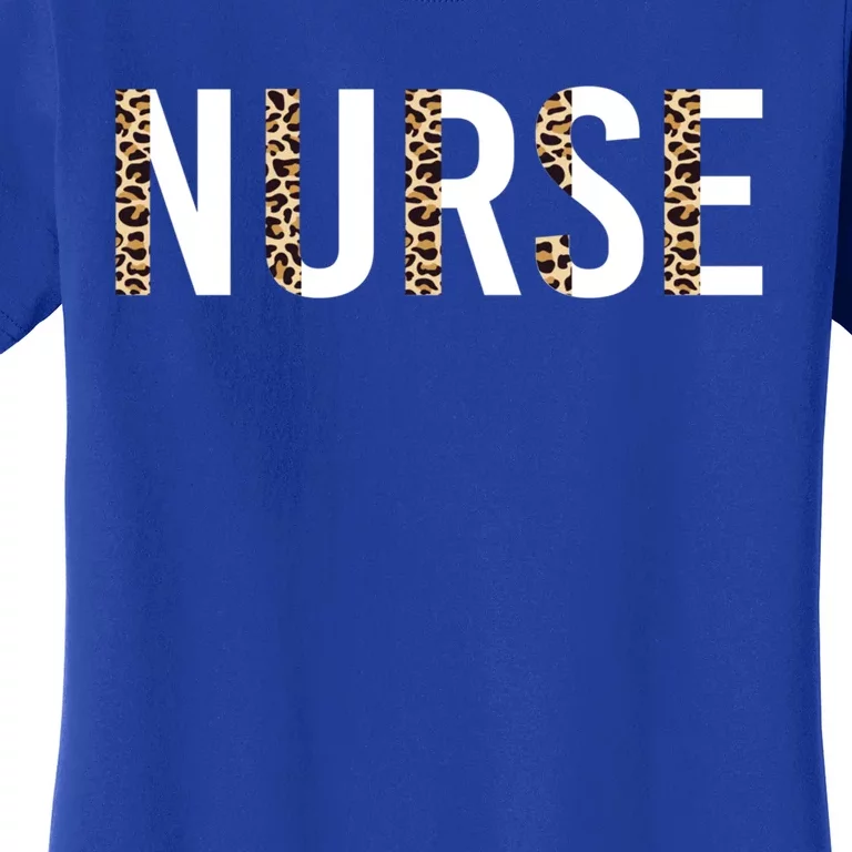 Nurse Leopard Print Nursing School Cute Gift Women's T-Shirt