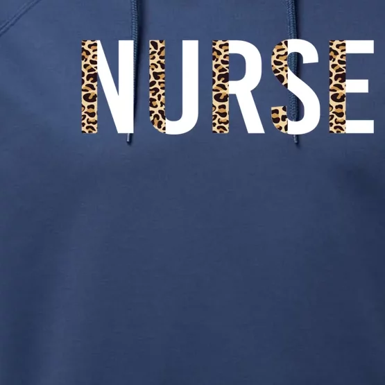 Nurse Leopard Print Nursing School Cute Gift Performance Fleece Hoodie