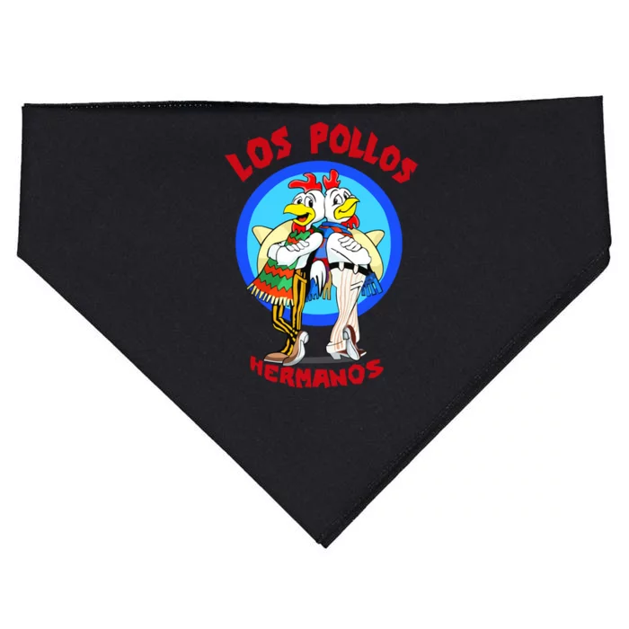 New Los Pollos Cool Vector Design Tshirt USA-Made Doggie Bandana