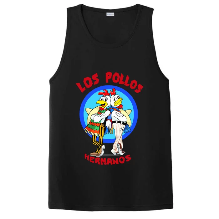 New Los Pollos Cool Vector Design Tshirt Performance Tank