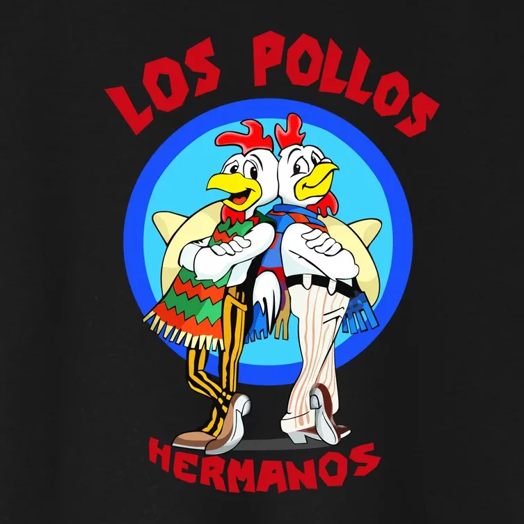 New Los Pollos Cool Vector Design Tshirt Women's Crop Top Tee