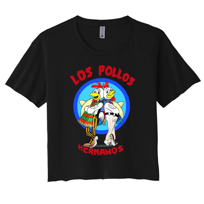 New Los Pollos Cool Vector Design Tshirt Women's Crop Top Tee