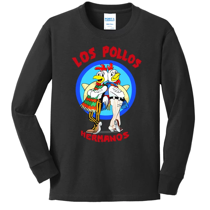 New Los Pollos Cool Vector Design Tshirt Kids Long Sleeve Shirt