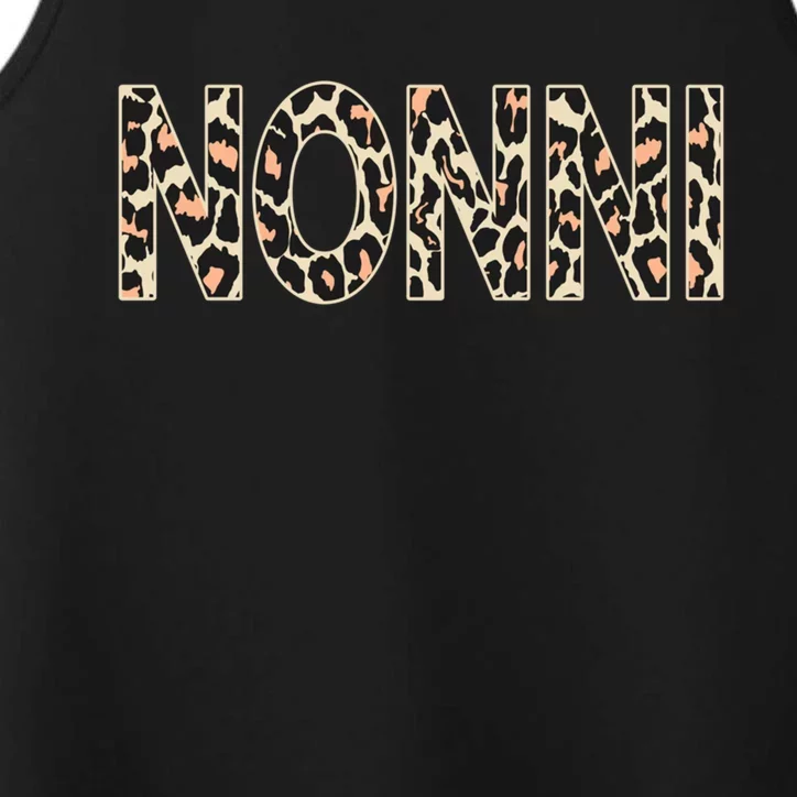 Nonni Leopard Print For Grandma Mom Mimi Or Nonna Cute Gift Performance Tank