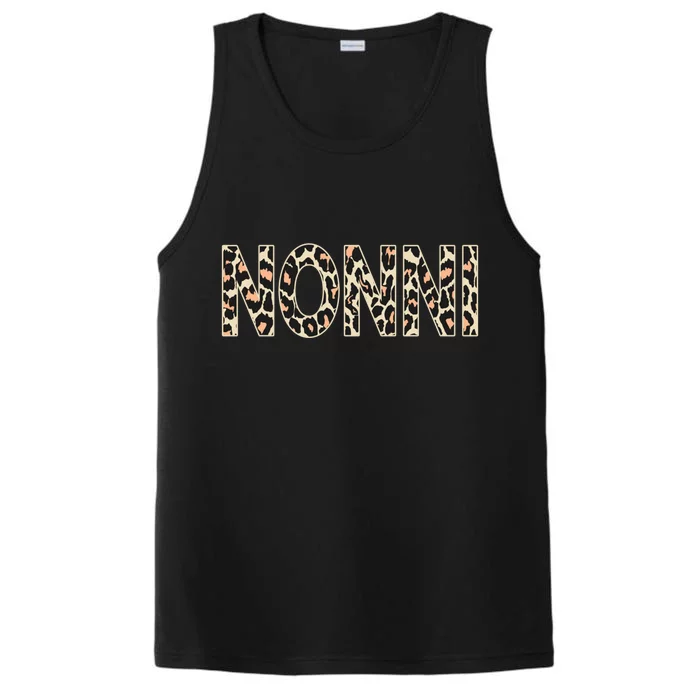 Nonni Leopard Print For Grandma Mom Mimi Or Nonna Cute Gift Performance Tank