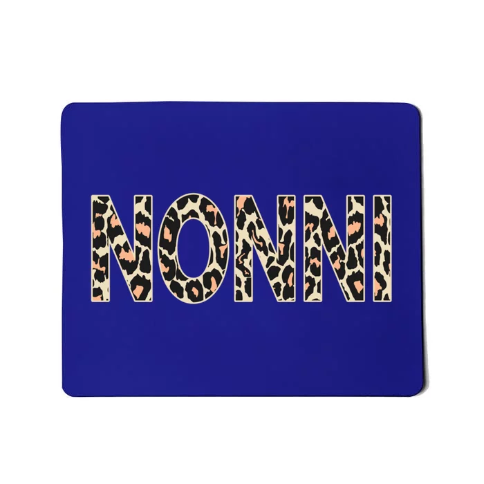 Nonni Leopard Print For Grandma Mom Mimi Or Nonna Cute Gift Mousepad