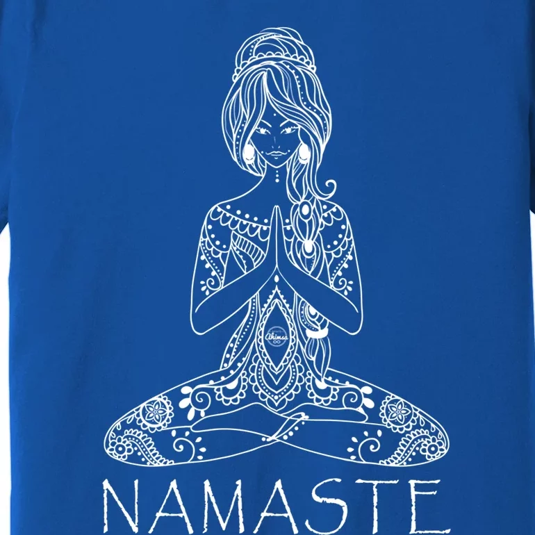 Namaste Lotus Position Yoga (Black) Gift Premium T-Shirt