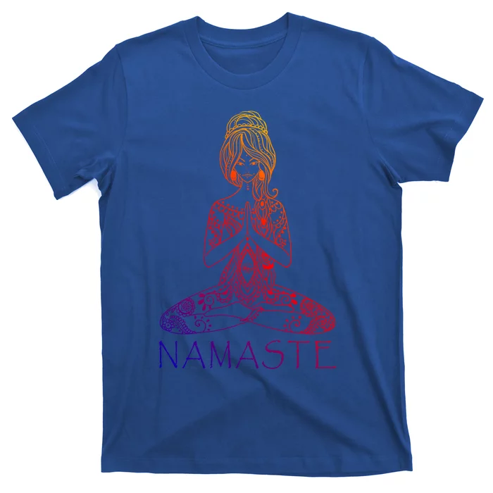 Namaste Lotus Position Yoga (Black) Meaningful Gift T-Shirt