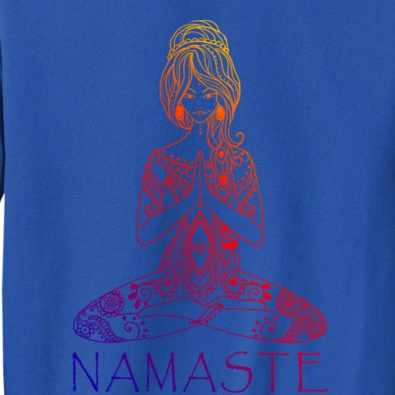 Namaste Lotus Position Yoga (Black) Meaningful Gift Tall Sweatshirt