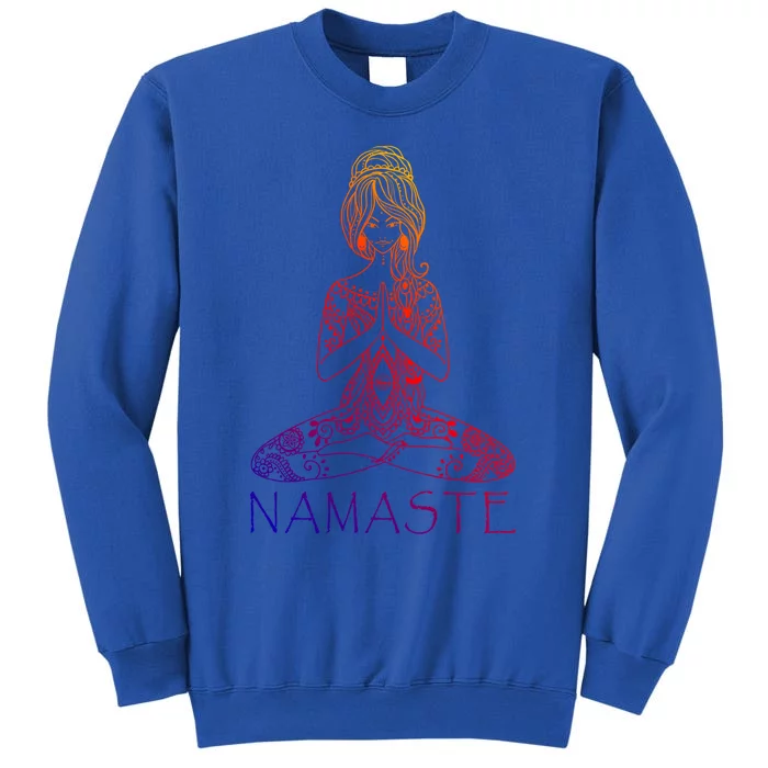 Namaste Lotus Position Yoga (Black) Meaningful Gift Tall Sweatshirt