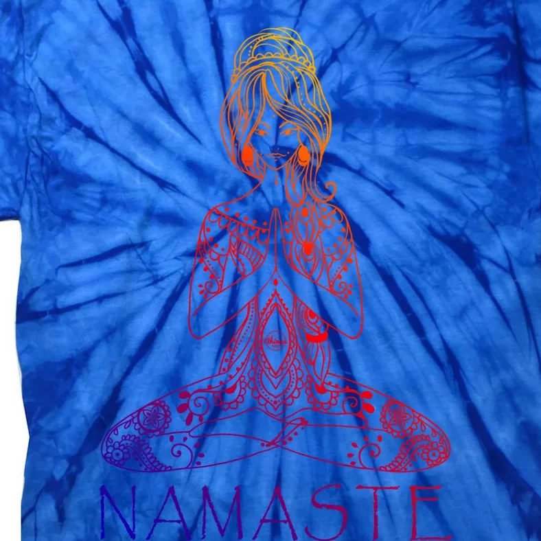 Namaste Lotus Position Yoga (Black) Meaningful Gift Tie-Dye T-Shirt