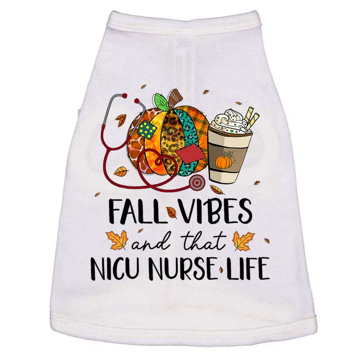 Nurse Leopard Pumpkin Fall Vibes And That Nicu Nurse Life Funny Gift Doggie Tank