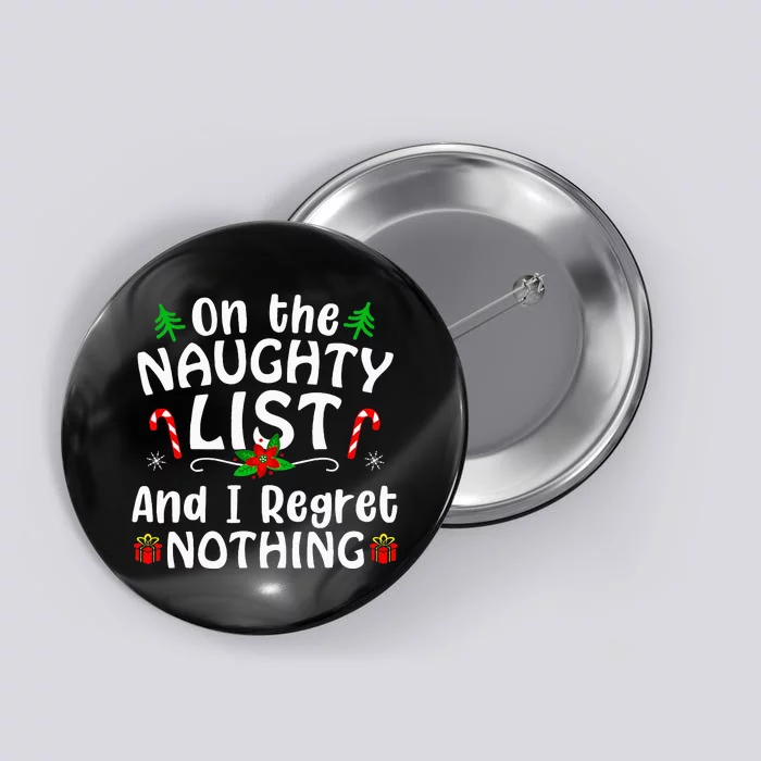 Naughty List RegretFree Holiday Present Button