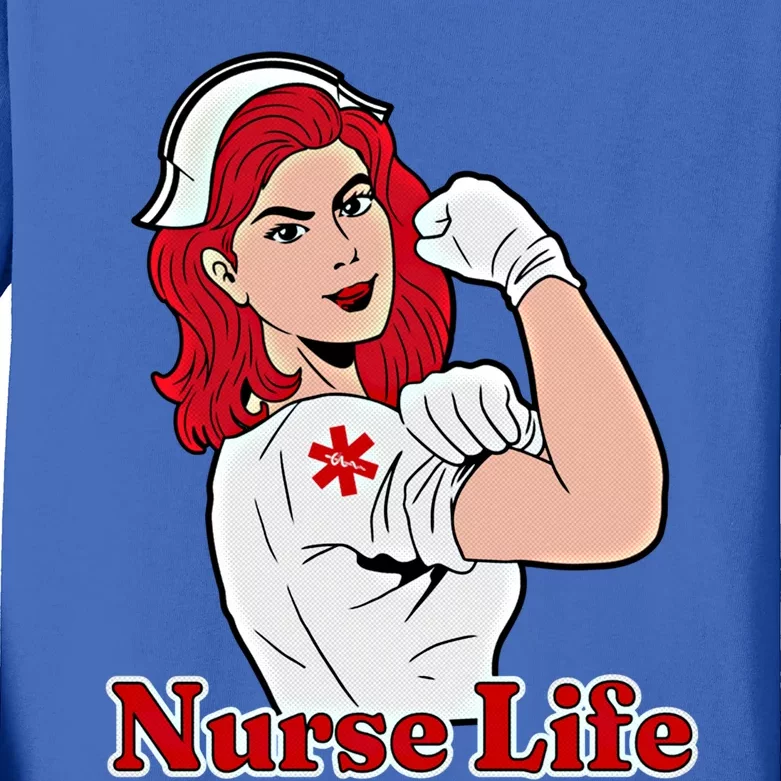 Nurse Life Strong Confident Specialty Nurses Gift Kids Long Sleeve Shirt