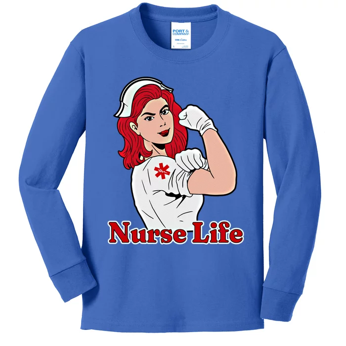 Nurse Life Strong Confident Specialty Nurses Gift Kids Long Sleeve Shirt