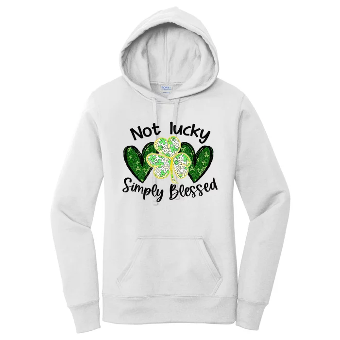 Not lucky simply blessed Saint Shenanigan Clover Irishman Women's Pullover Hoodie