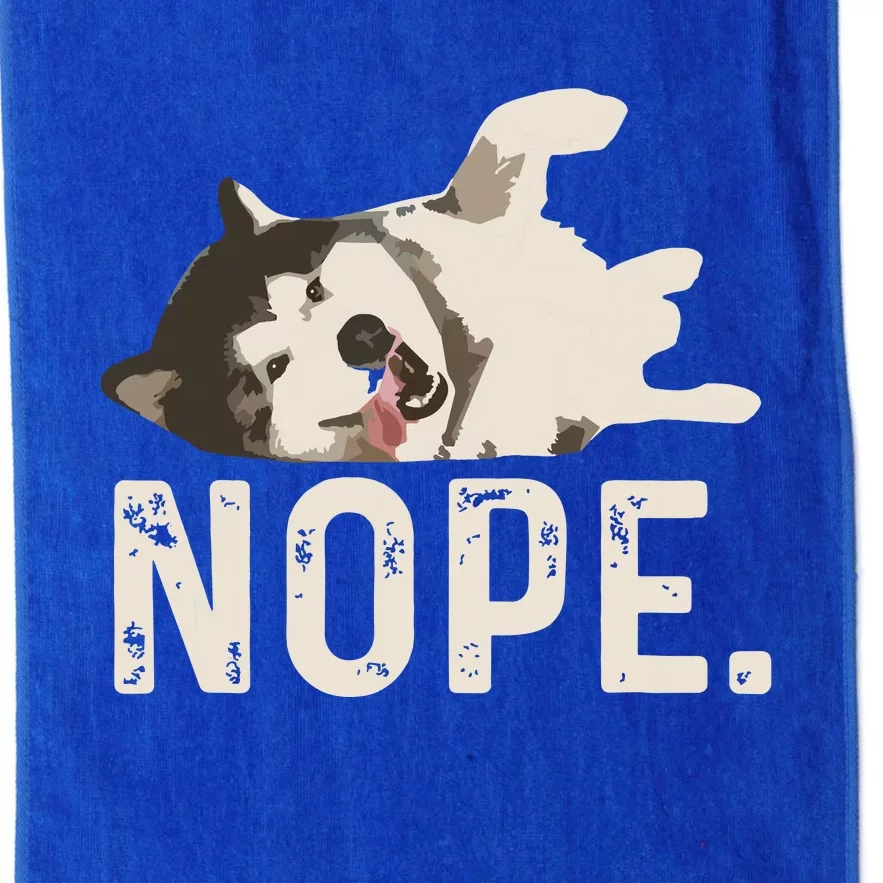 Nope Lazy Siberian Husky Platinum Collection Golf Towel