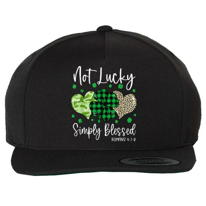 Not Lucky Simply Blessed Christian St Patricks Day Irish Wool Snapback Cap