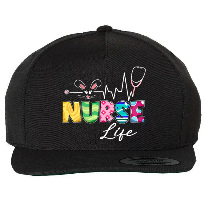 Nurse Life Stethoscope Easter Bunny Easter Day Cute Nursing Meaningful Gift Wool Snapback Cap