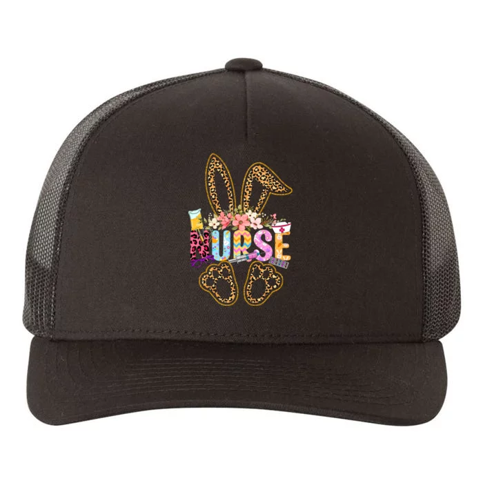 Nurse Life Stethoscope Nursing Cute Easter Bunny Easter Day Yupoong Adult 5-Panel Trucker Hat