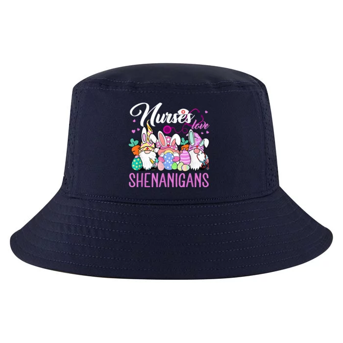 Nurses Love Shenanigans Gnome Easter Day Nurse Cool Comfort Performance Bucket Hat