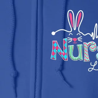 Nurse Life Stethoscope Nursing Cute Easter Bunny Easter Day Meaningful Gift Full Zip Hoodie