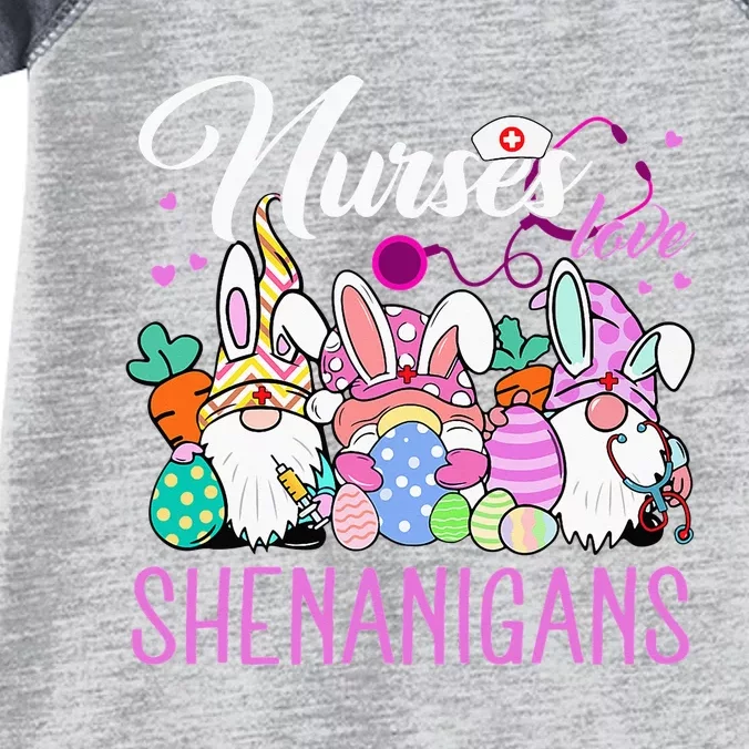 Nurses Love Shenanigans Tee Gnome Easter Day Nurse Infant Baby Jersey Bodysuit