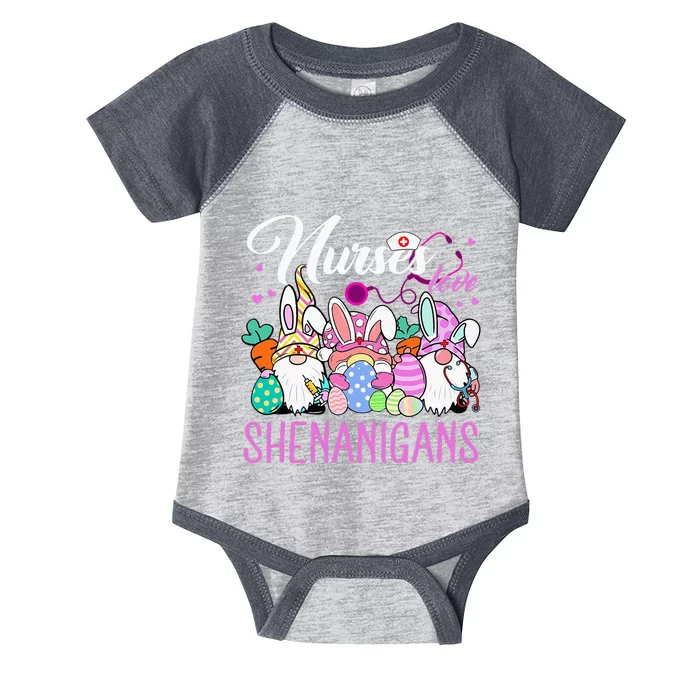 Nurses Love Shenanigans Tee Gnome Easter Day Nurse Infant Baby Jersey Bodysuit