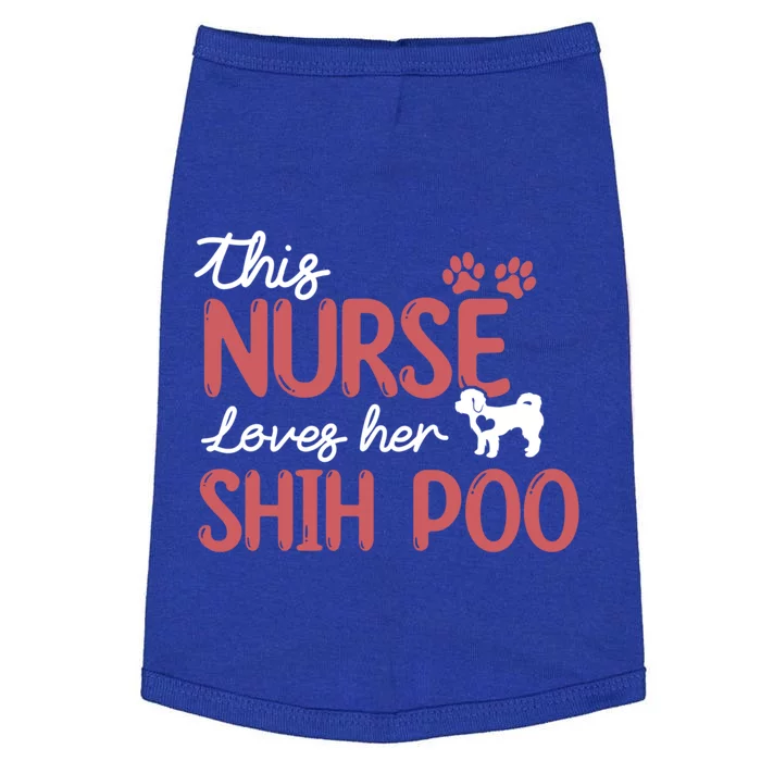 Nurse Loves Shih Poo Dog Lovers Funny Gift For Mom Nurse Gift Doggie Tank