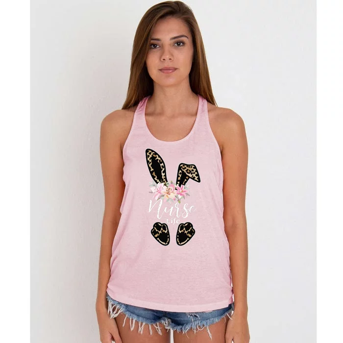 Nurse Life Stethoscope Nursing Cute Easter Bunny Easter Day Women's Knotted Racerback Tank